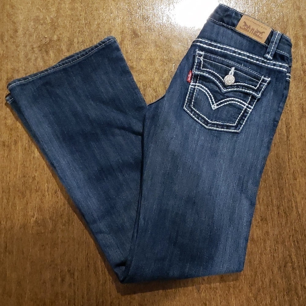 Levis Girls 7R Embroidered Pocket Jeans
